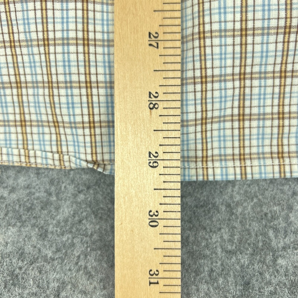 LL Bean Shirt Mens Large Brown Check Long Sleeve Button Up Cotton Outdoors Work - Picture 11 of 13